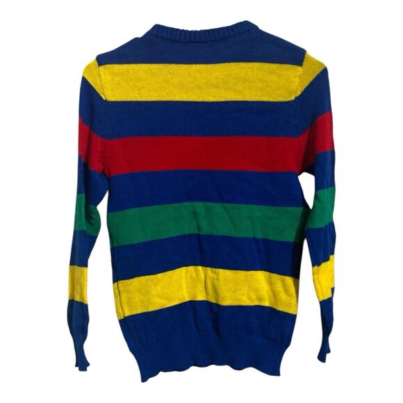 Disney 100 Boys Size M Striped Knit Classic Mickey Mouse Fun Casual Sweater - Picture 4 of 4